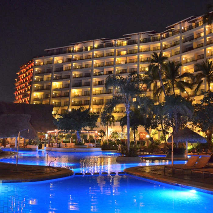 Fiesta Americana Vallarta pool nightshot.