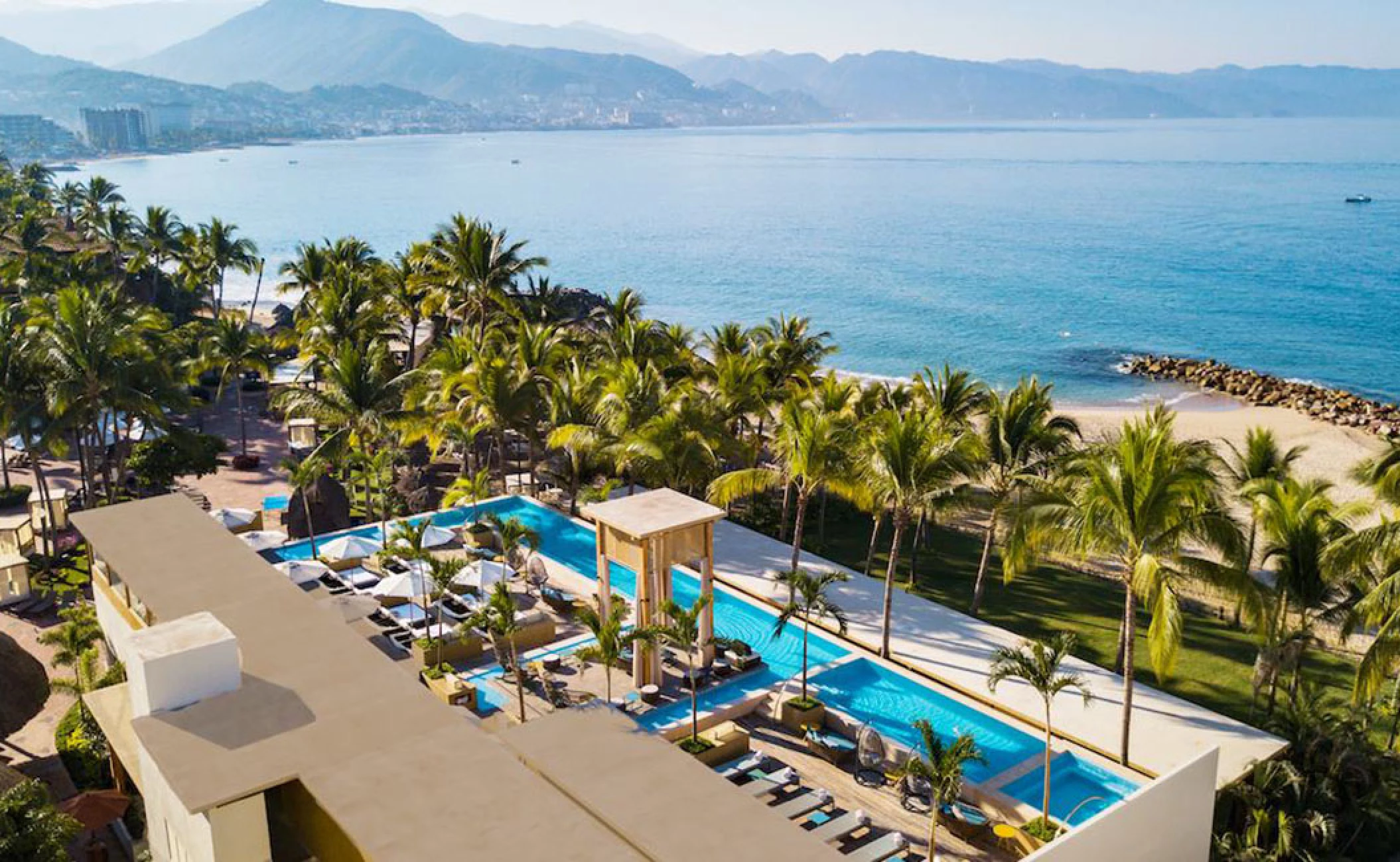 Fiesta Americana Vallarta Sonne Club aerial overview.