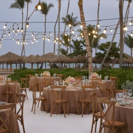 beach reception setup at finest punta cana