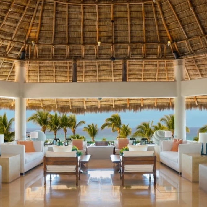 lobby with an ocean view at Four Seasons Resort Punta Mita