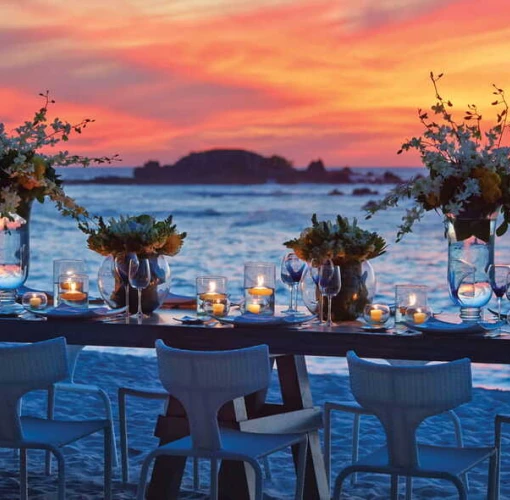 beach reception setup at four seasons resort punta mita