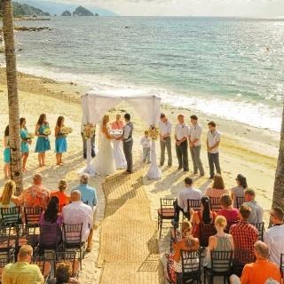 Beach Wedding at Garza Blanca Preserve Resort.