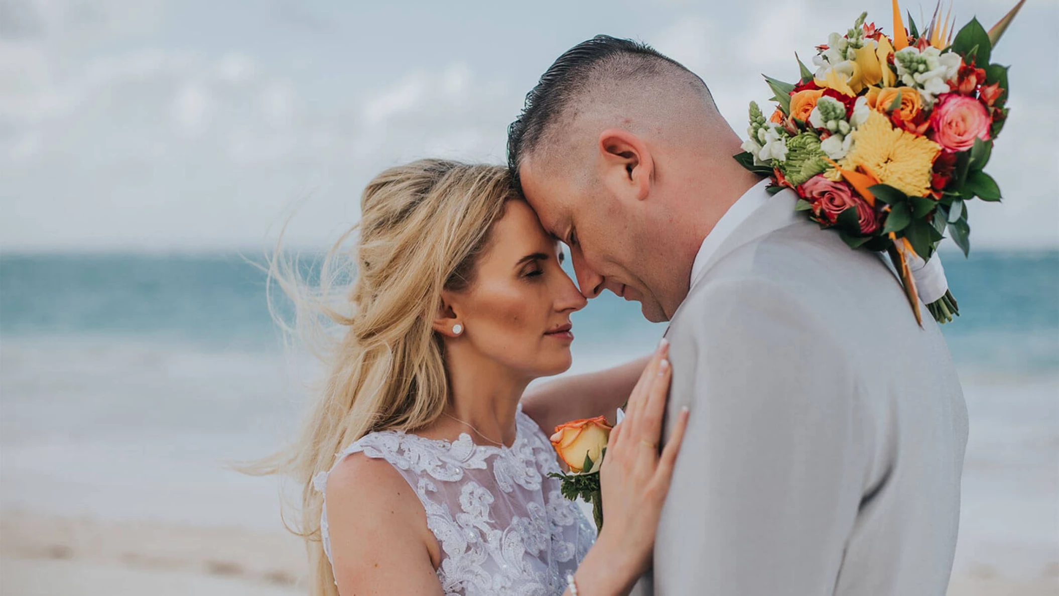 Bride and groom at Grand Bavaro Princess