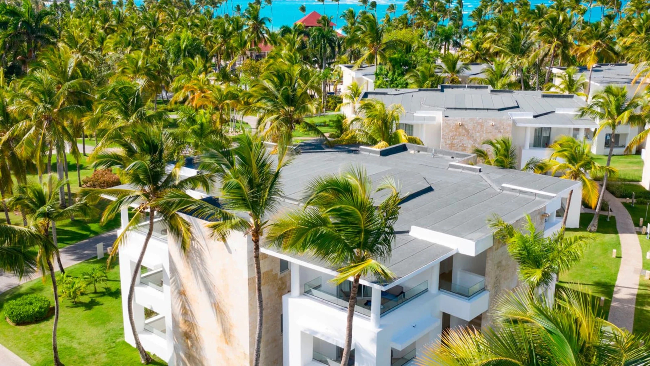 buildings and landscaped gardens at Grand Bavaro Princess