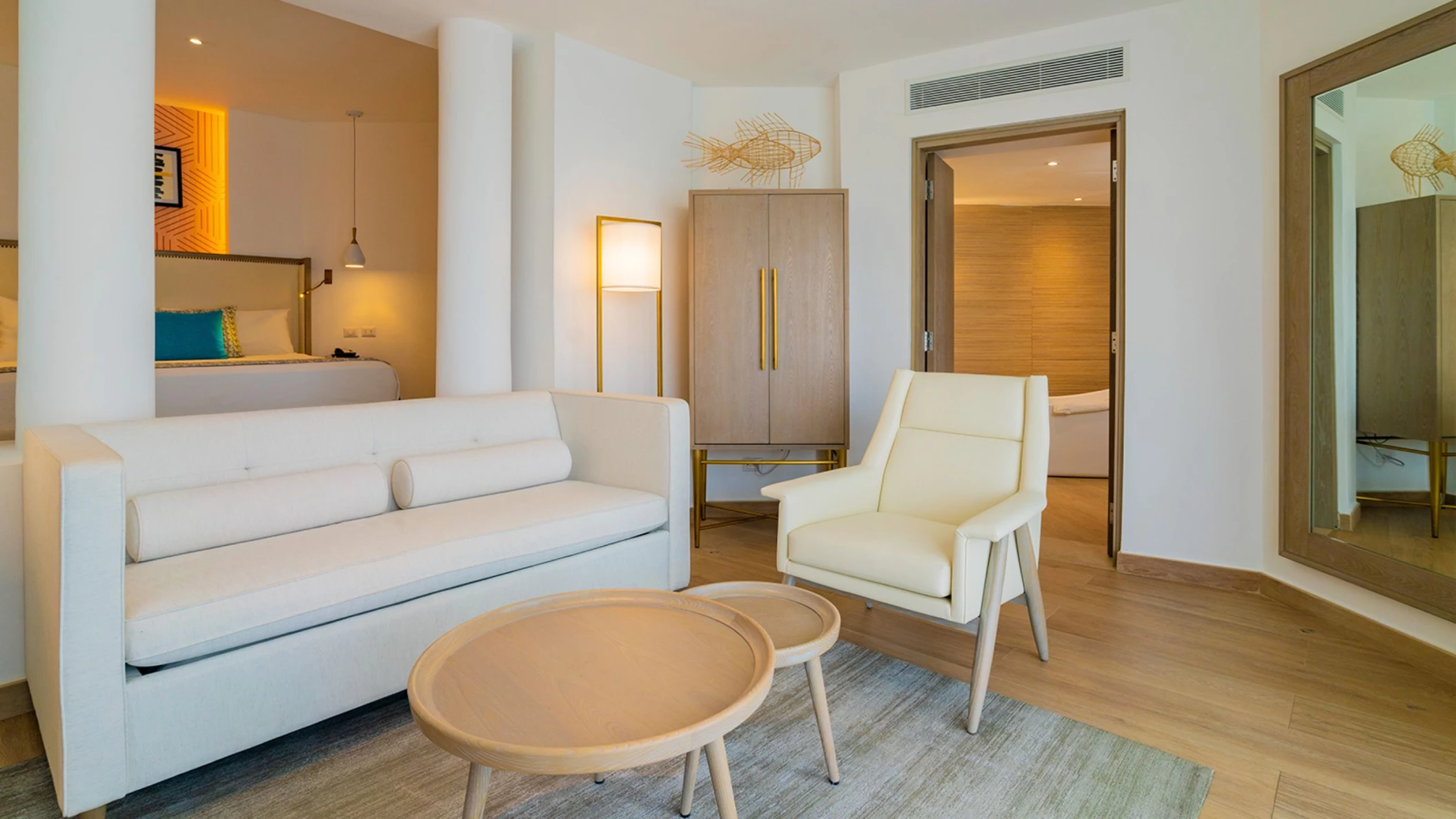 room at Grand Bavaro Princess with separate living space