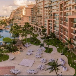 sunset terrace at grand fiesta americana coral cancun