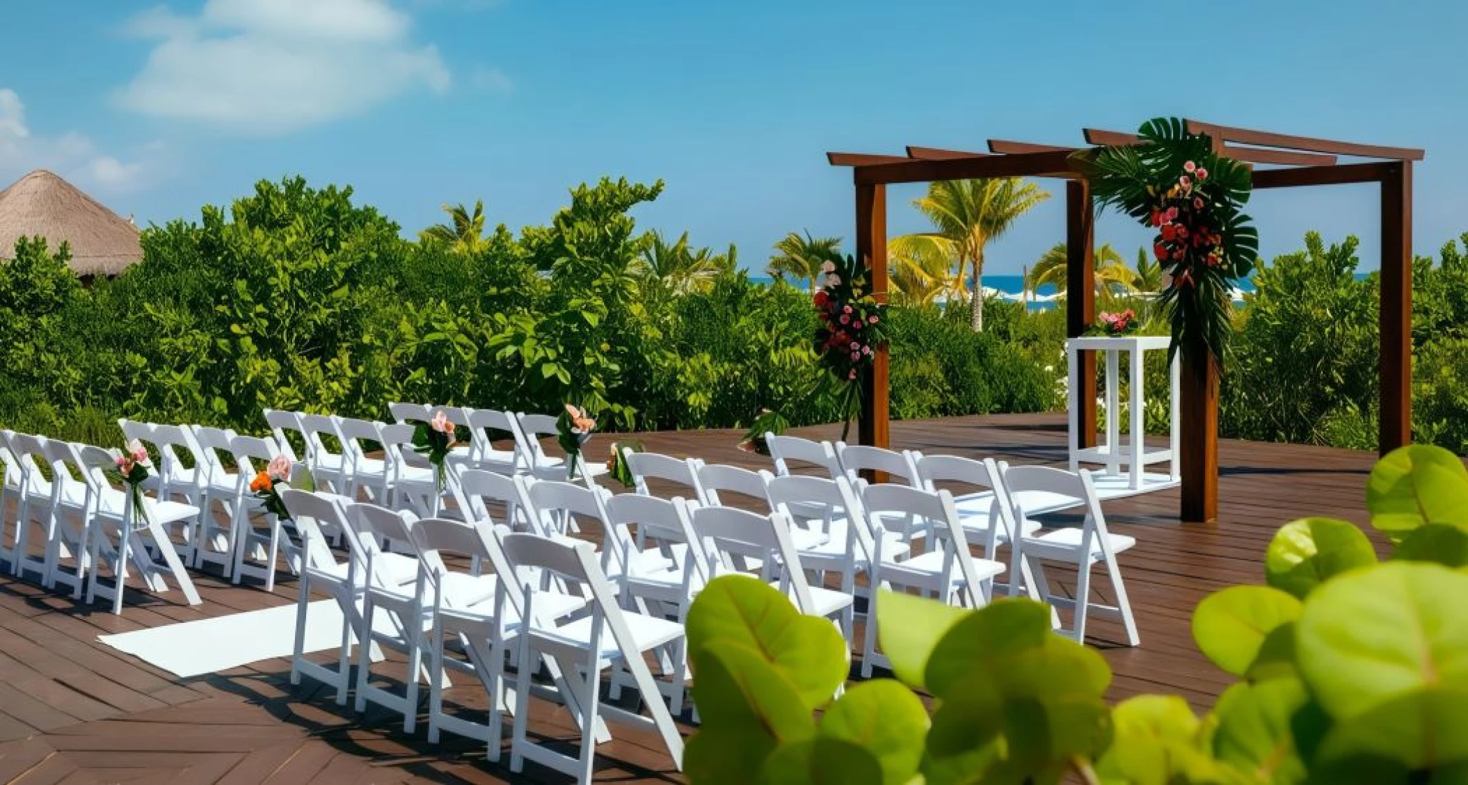 beach deck at grand palladium costa mujeres
