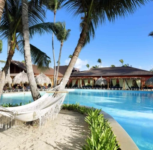 pool and hammocks at Grand Palladium Punta Cana