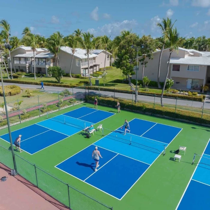 tennis courts at Grand Palladium Punta Cana