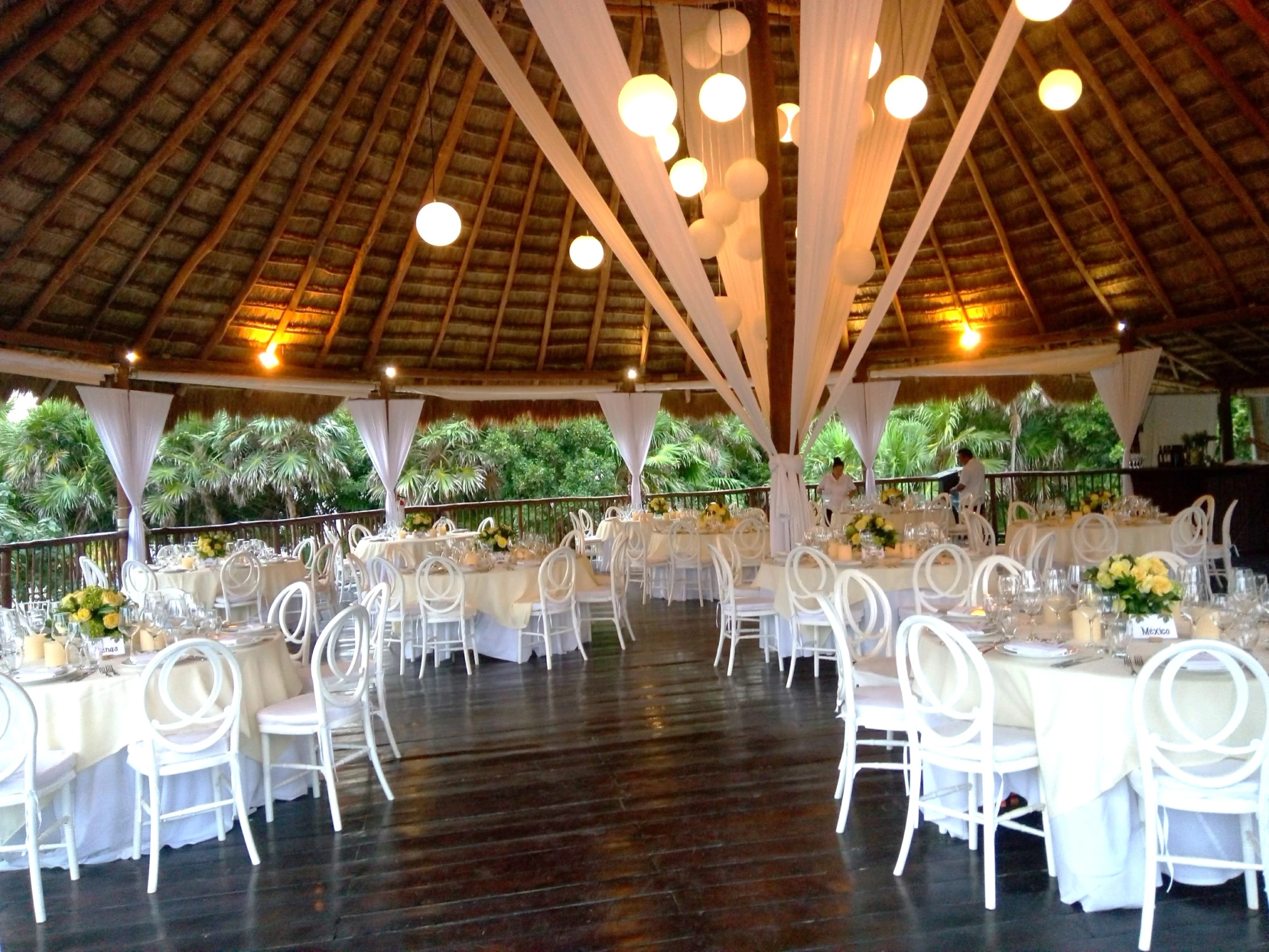 palapa venue reception setup at Grand Sirenis Riviera Maya