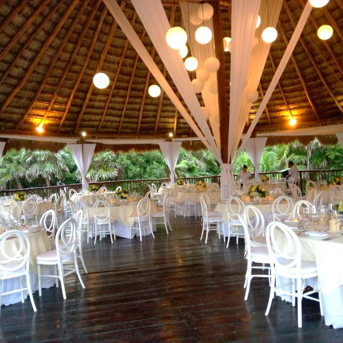palapa venue reception setup at Grand Sirenis Riviera Maya