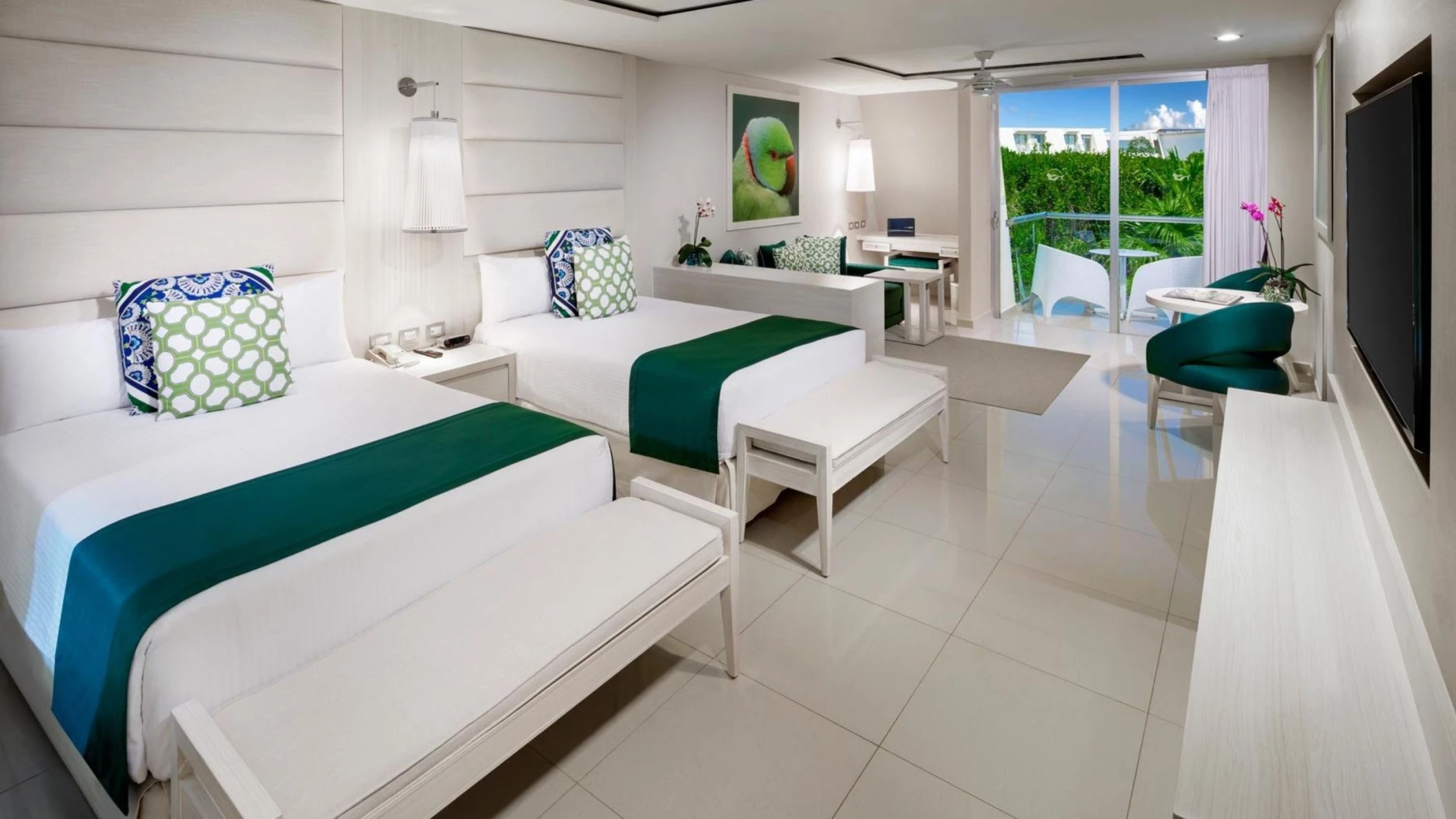 suite with two beds at Grand Sirenis Riviera Maya