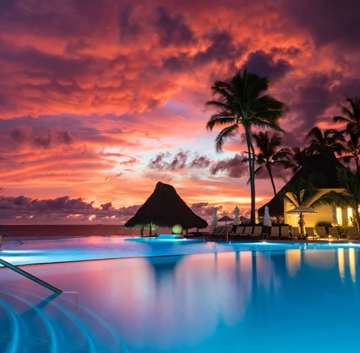 Pool sunset at Grand Velas Riviera Nayarit