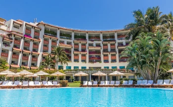 Pool and Buildings at Grand Velas Riviera Nayarit Resort.