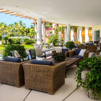 Lobby terrace at Grand Velas Riviera Nayarit Resort.