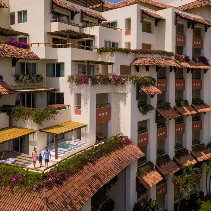 Room balconies and terraces at Grand Velas Riviera Nayarit Resort.