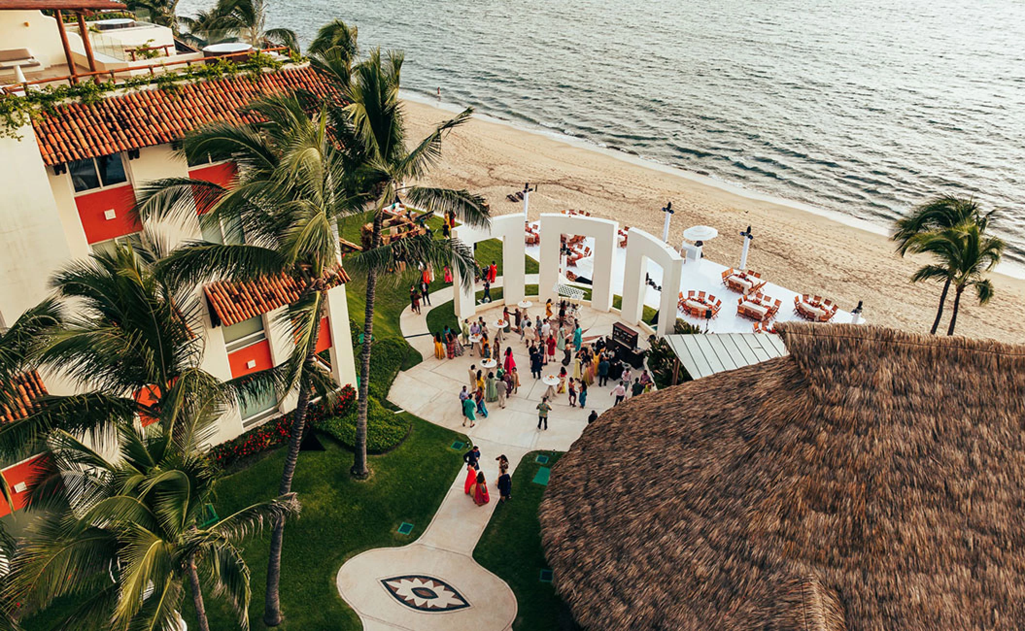 Destination wedding at Gazebo terrace venue in Grand Velas Riviera Nayarit