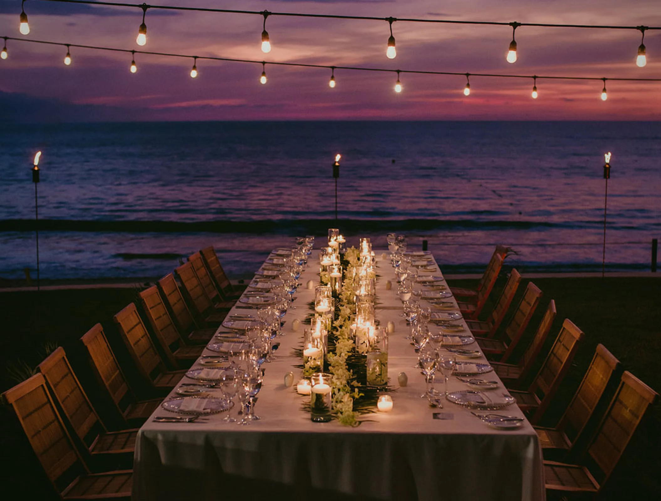 Wedding reception at the Ocean Garden wedding venue in Grand Velas Riviera Nayarit.