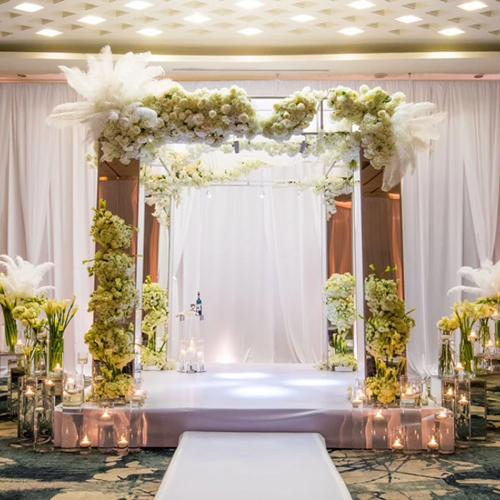 Wedding setup at Ballroom in Grand Velas Riviera Nayarit.