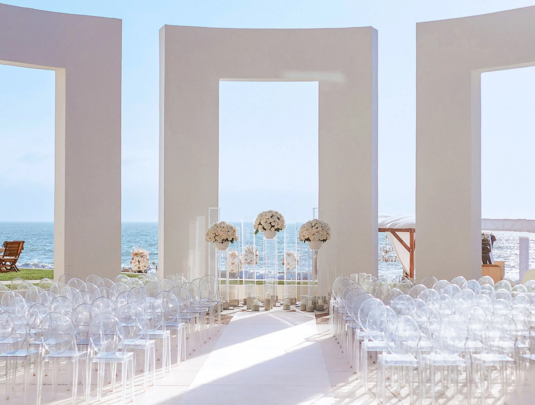 Destination wedding setup at Gazebo terrace venue in Grand Velas Riviera Nayarit