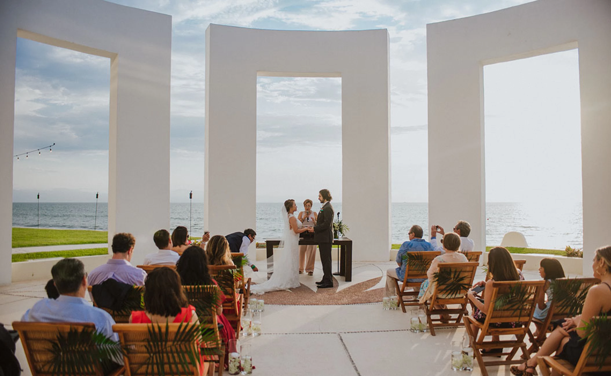 Destination wedding setup at Gazebo terrace venue in Grand Velas Riviera Nayarit.