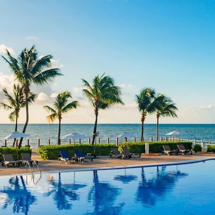 pool and beach at Ocean Maya Royale