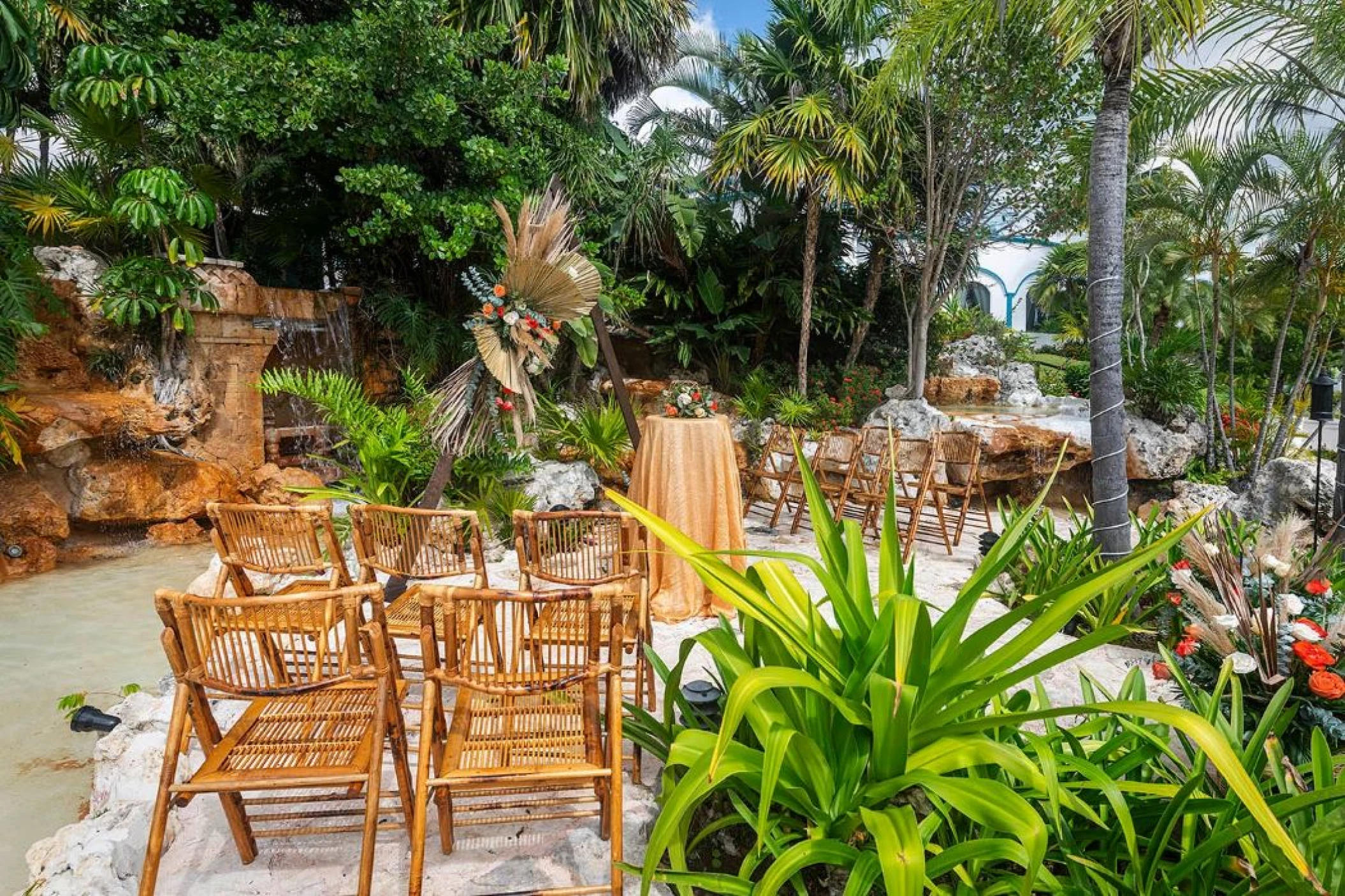 waterfalls venue at Ocean Maya Royale