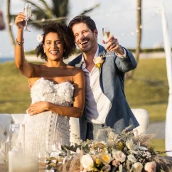 bride and groom at hard rock hotel vallarta