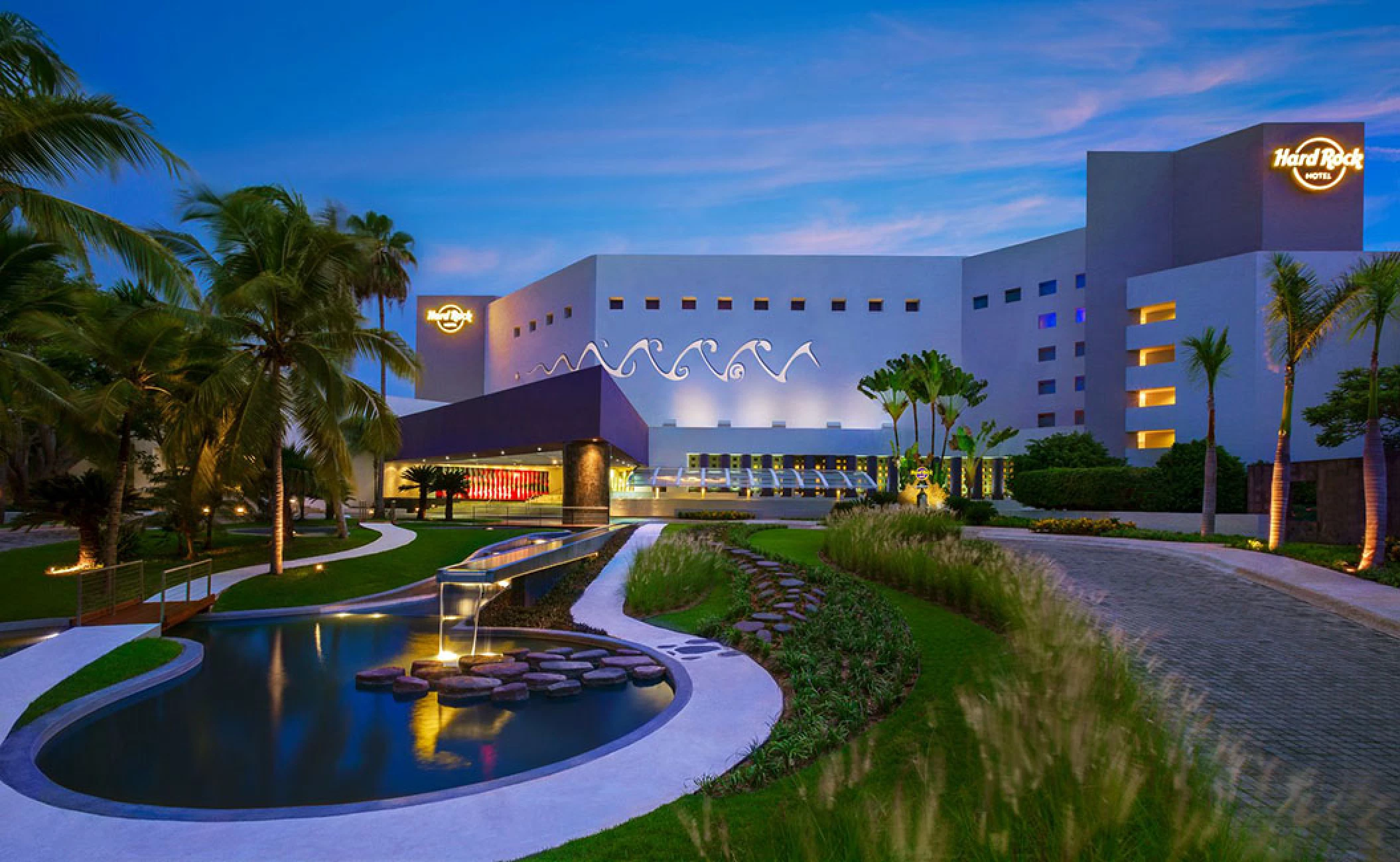 Hard Rock Hotel Vallarta Main entrance.