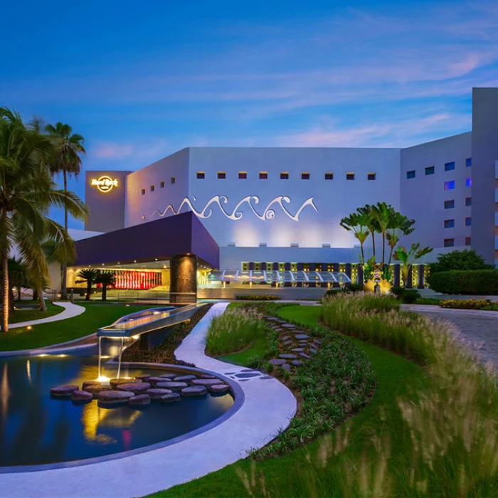 Hard Rock Hotel Vallarta Main entrance.