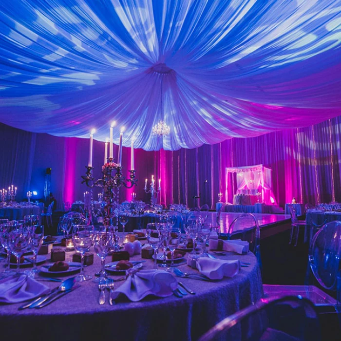 Indian Wedding Setup at Sanctuary ballroom at Hard Rock Hotel Vallarta.