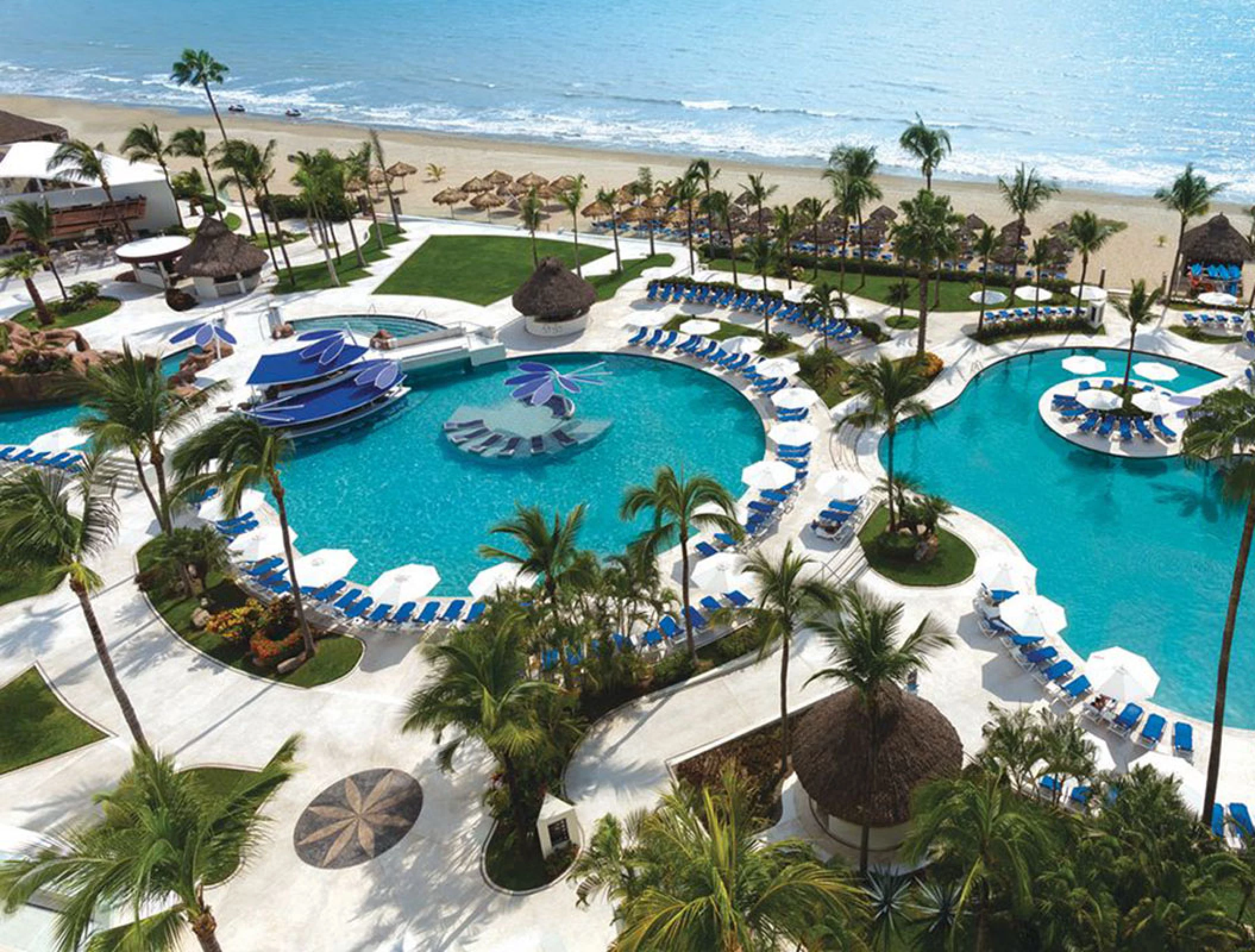 Palm and Ipanema Terraces Wedding Venues overview at Hard Rock Hotel Vallarta.