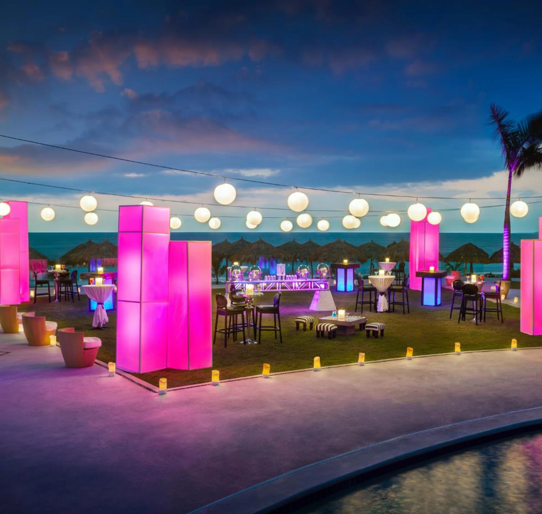Palm Terrace Wedding Venue at Hard Rock Hotel Vallarta.