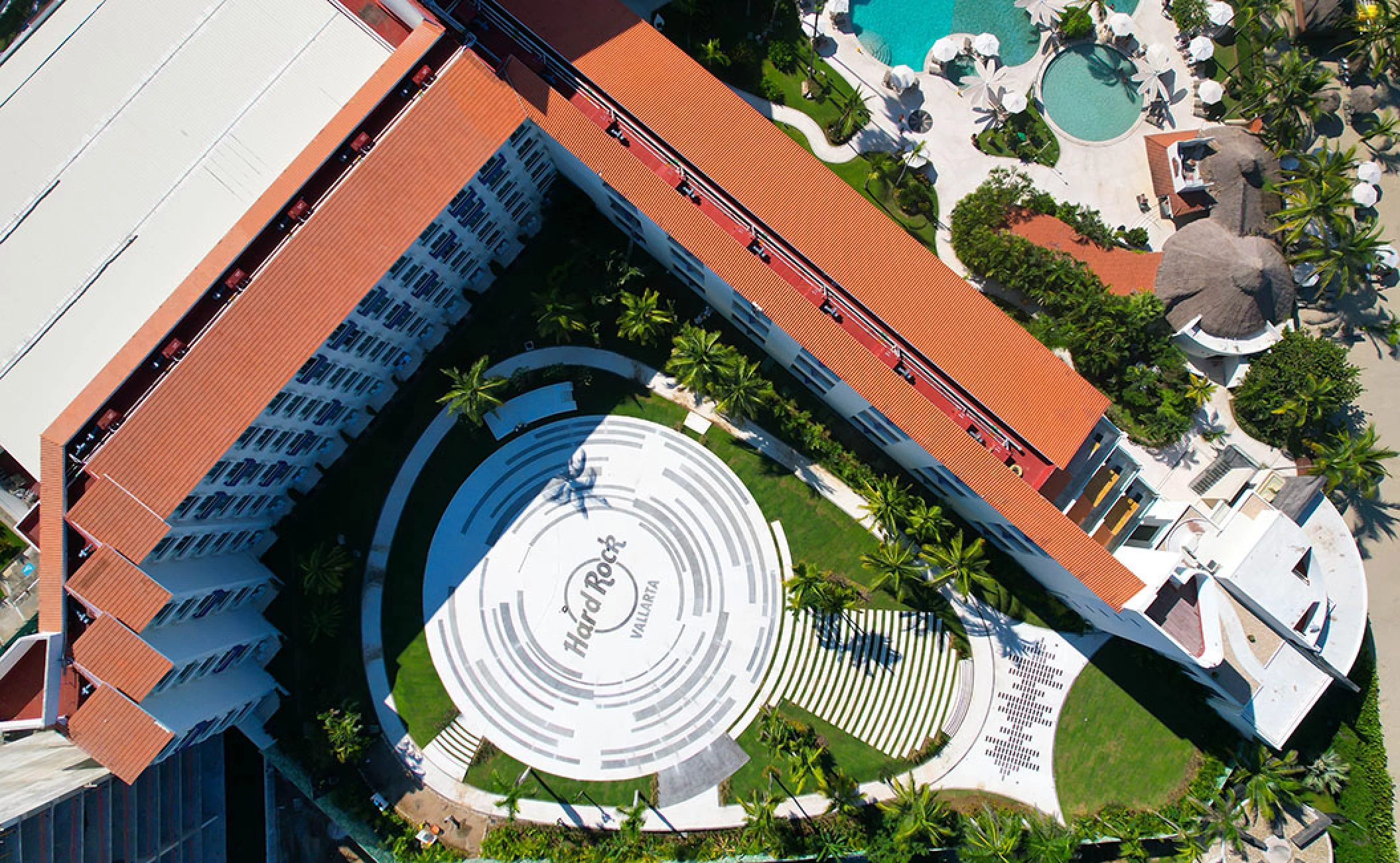 Sunset Terrace Overview at Hard Rock Hotel Vallarta.