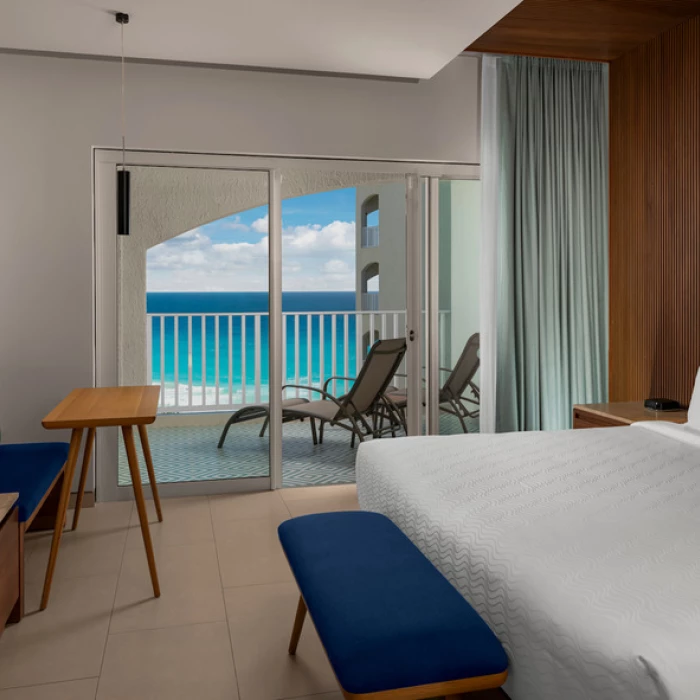 oceanview room at Hilton Cancun Mar Caribe