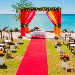 sunset garden venue at Hilton La Romana