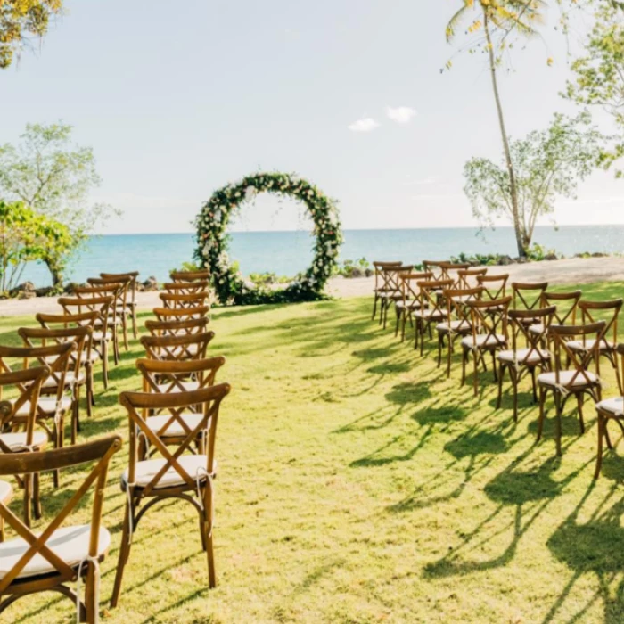 sunset garden venue at Hilton La Romana