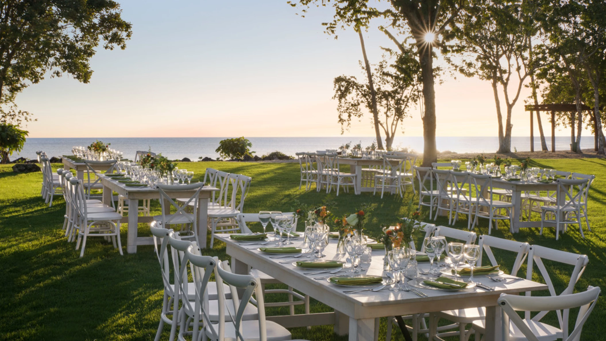 sunset garden west venue at Hilton La Romana