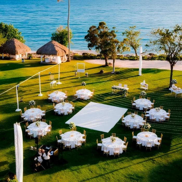 sunset garden west venue at Hilton La Romana