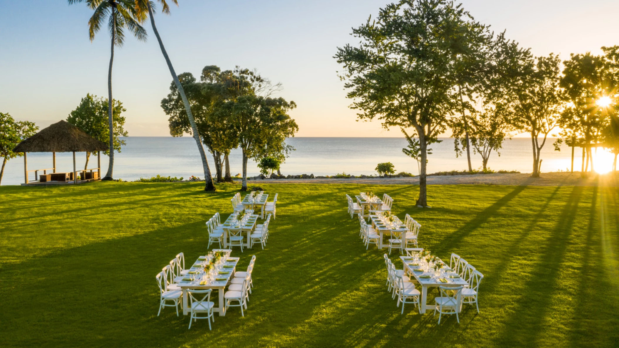 sunset garden west venue at Hilton La Romana