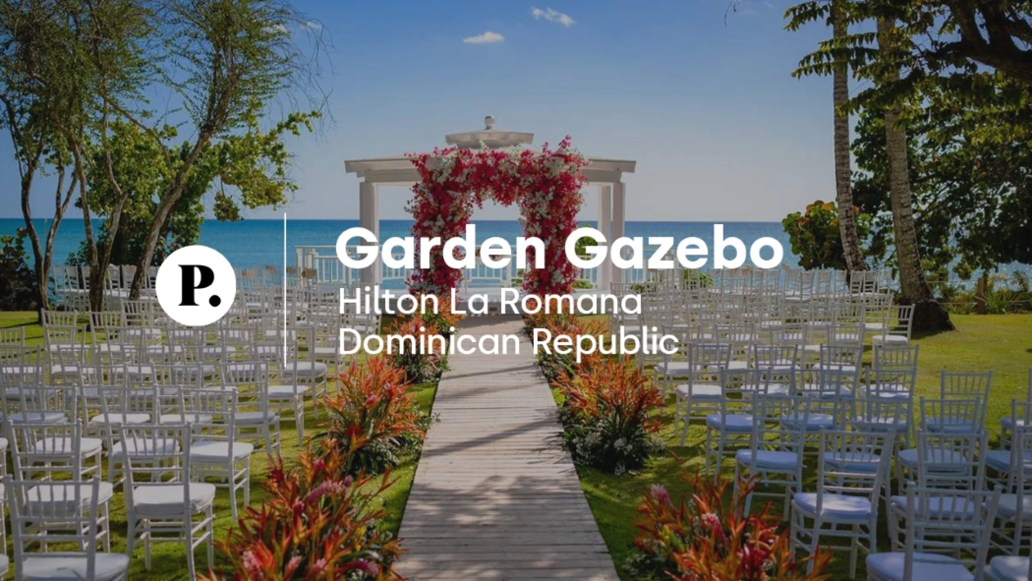 video review of garden gazebo venue at Hilton La Romana