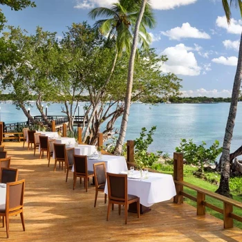 Beachside grill restaurant at Hilton La Romana, an All Inclusive Adult Resort