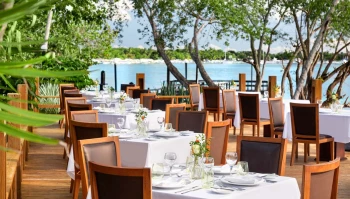 Beachside grill restaurant at Hilton La Romana, an All Inclusive Adult Resort