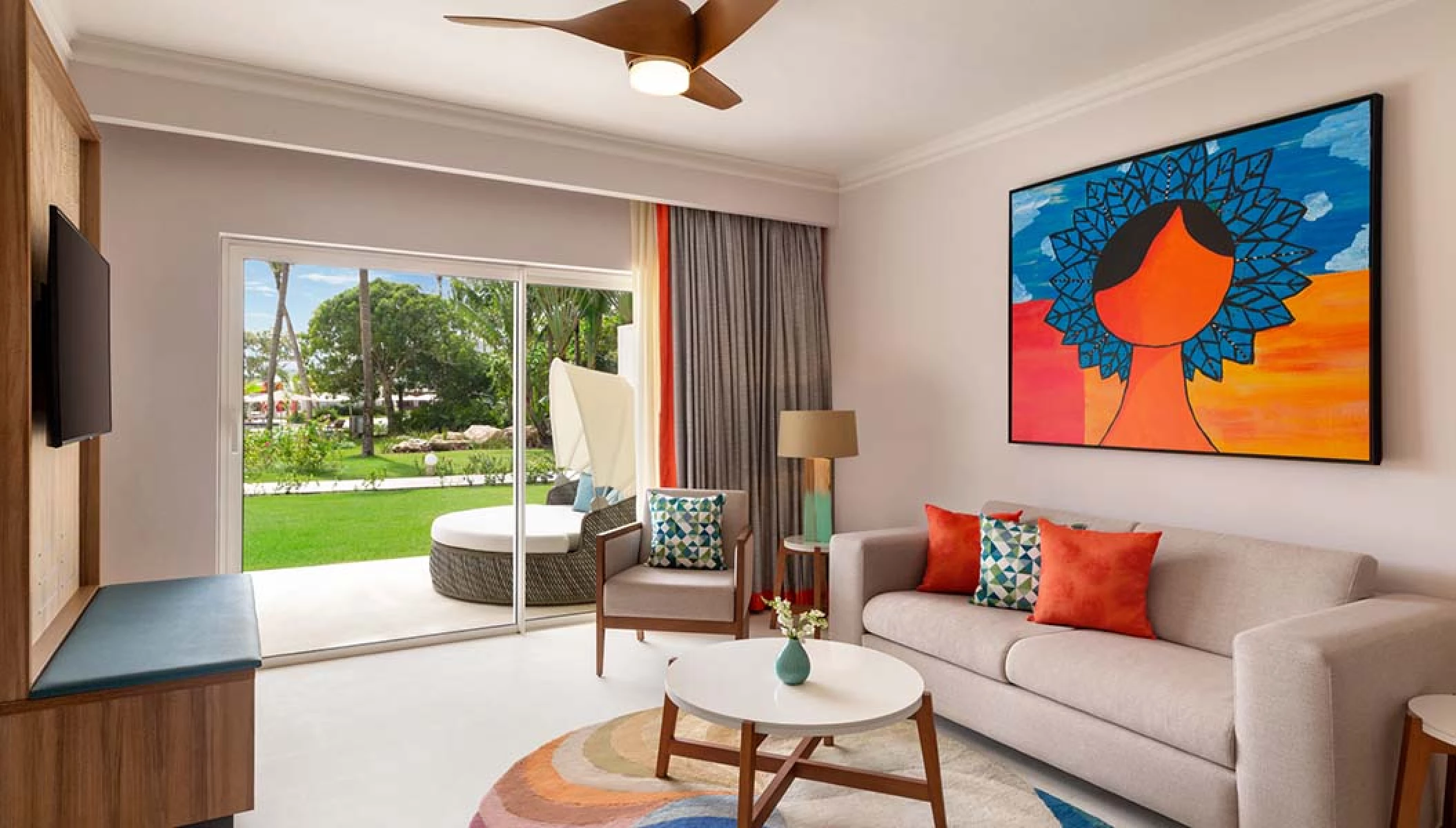 Garden view suite at Hilton La Romana, an All Inclusive Adult Resort