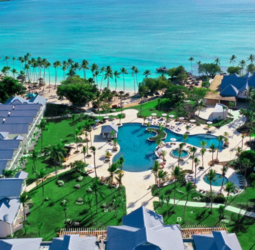 Aerial view of main pool at Hilton La Romana, an All Inclusive Adult Resort