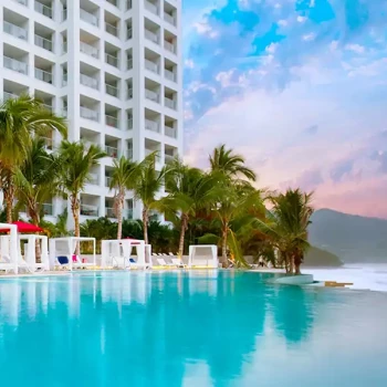 Main Pool and Beach views at Hilton Vallarta Riviera