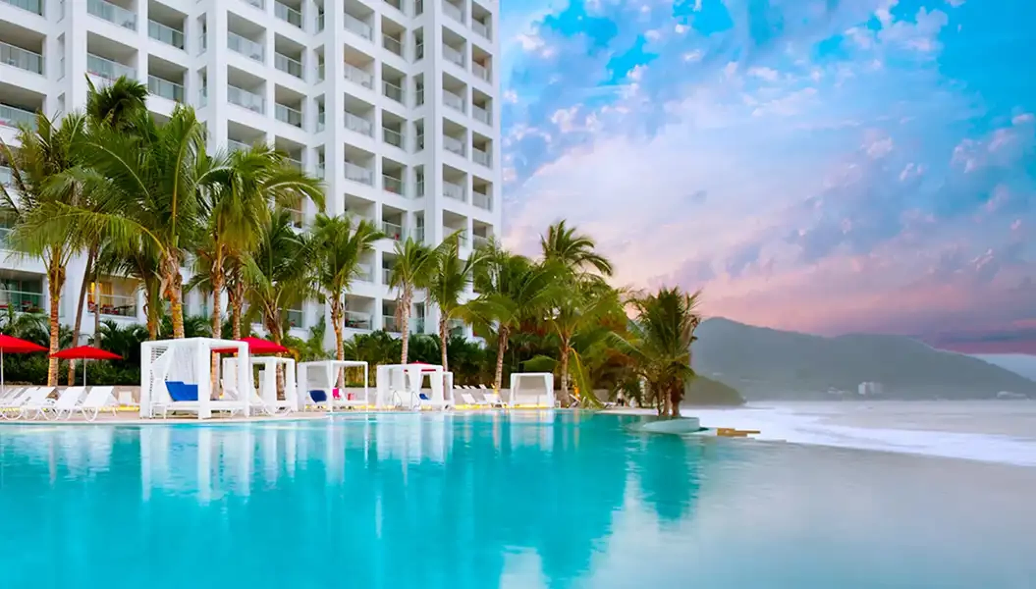 Main Pool and Beach views at Hilton Vallarta Riviera