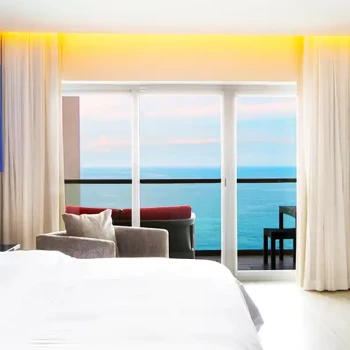 Master suite with ocean view at Hilton Vallarta Riviera