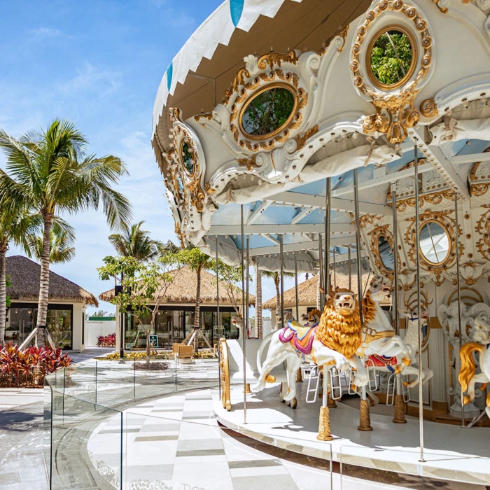 carousel at Tierra Luna wedding venue at Garza Blanca and Hotel Mousai Cancun