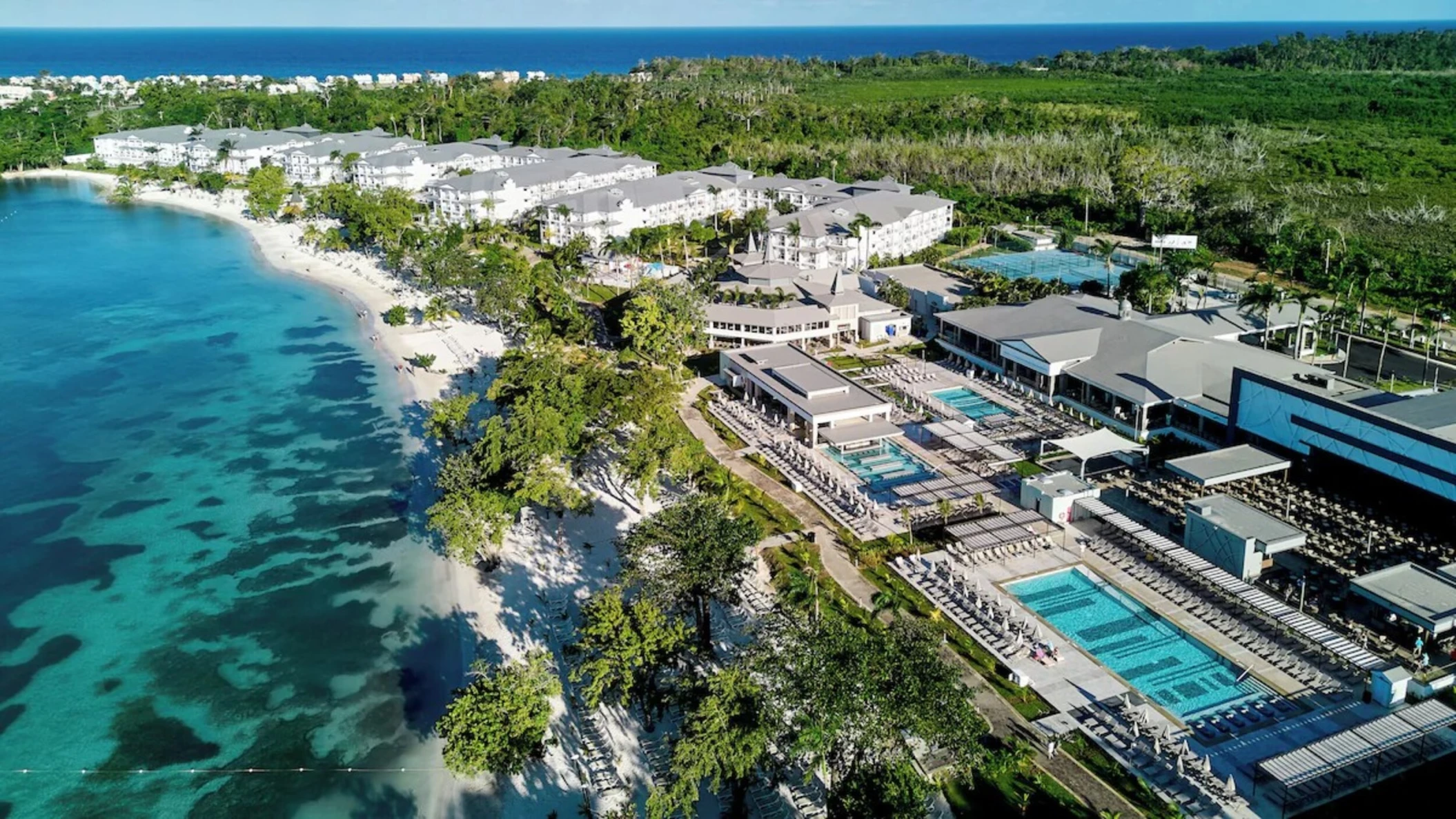 aerial view of Hotel Riu Negril in Jamaica